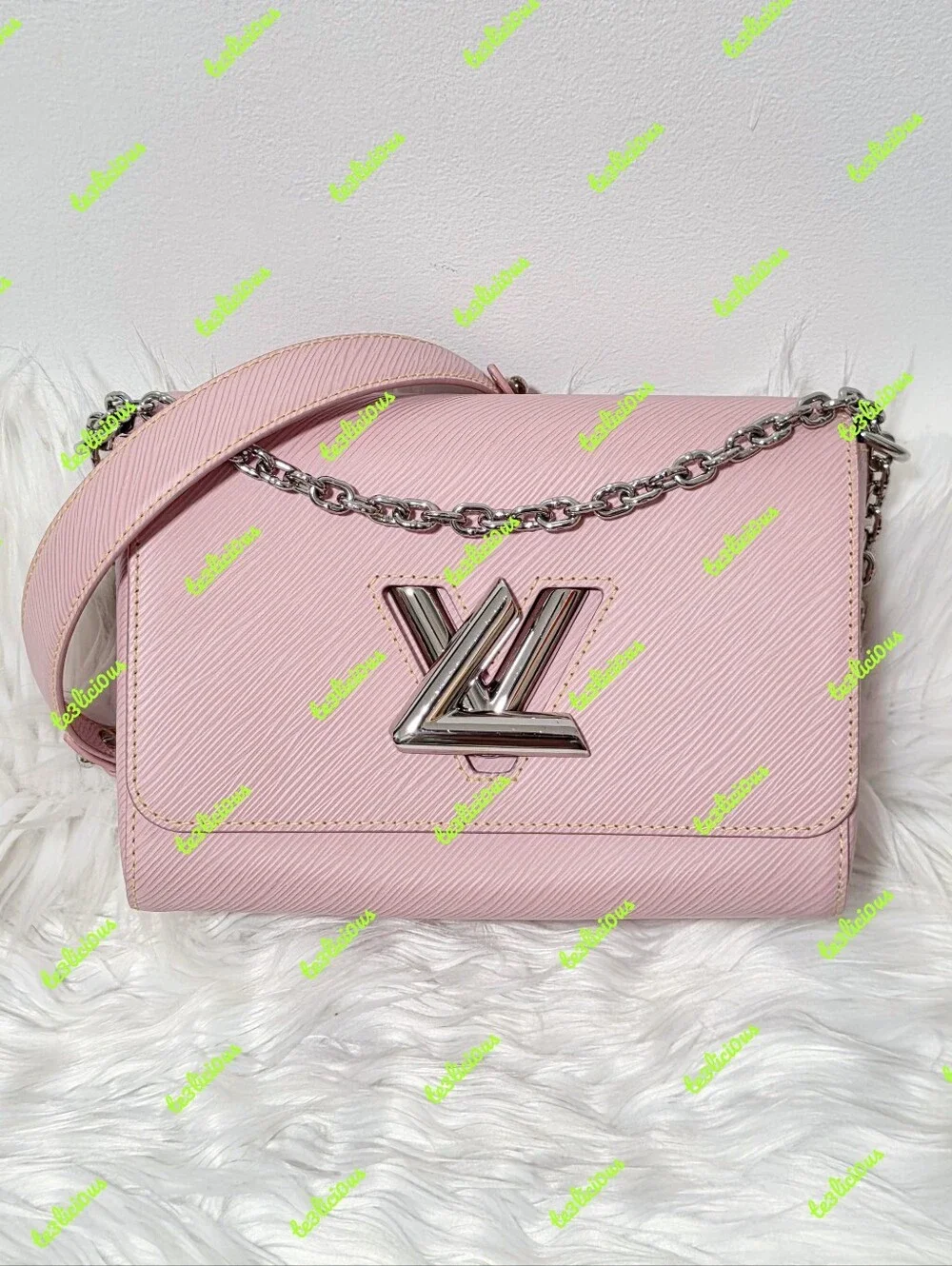 LOUIS VUITTON BALLERINA PINK EMI LEATHER TWIST MM *100% AUTHENTIC*